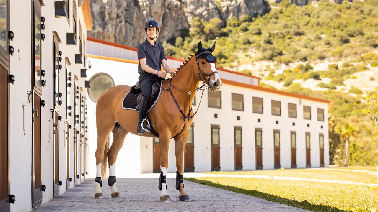 LeMieux Suede EuroJump Square Black Saddle Pad | Horse Riding Equipment at Equiflair