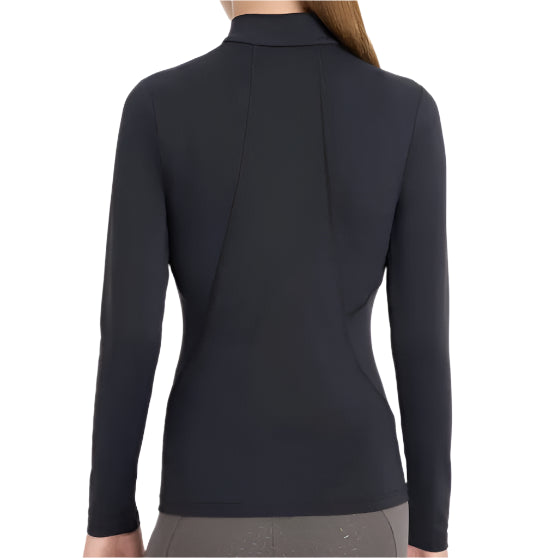 LEMIEUX Young Rider Base Layer Indigo: Long Sleeve Equestrian Top for Youth Riders, Technical Performance Fabric, UV50+ Protection