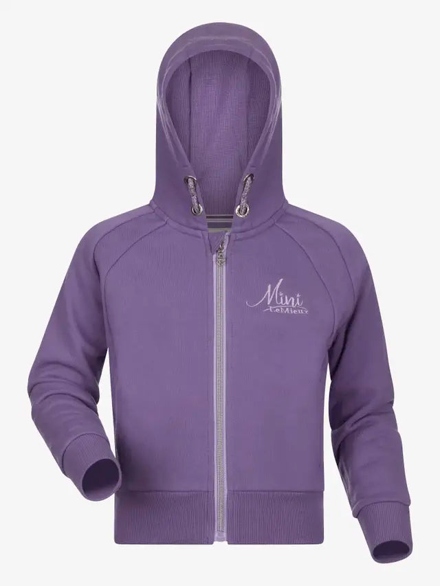 Lemieux Mini Lily Hoodie Iris - Purple Kids Equestrian Zip-Up Sweatshirt for Young Riders | Cozy & Warm Children's Riding Apparel
