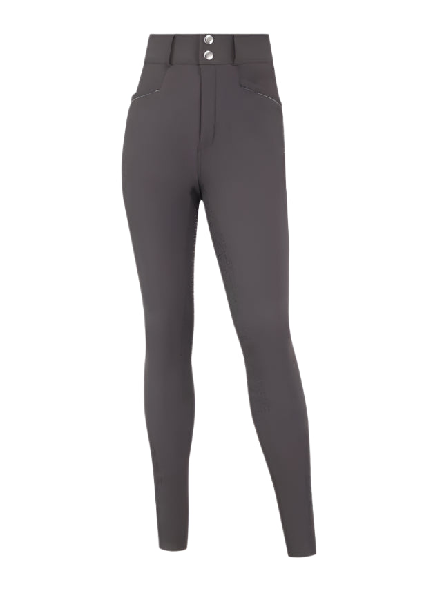 LEMIEUX Young Rider Freya Pro Breech Grey - Equestrian Riding Pants for Kids, Equiflair