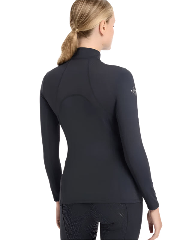 LeMieux Mia Mesh Riding Top - Black Long Sleeve Base Layer, UV Protection, Equestrian Apparel