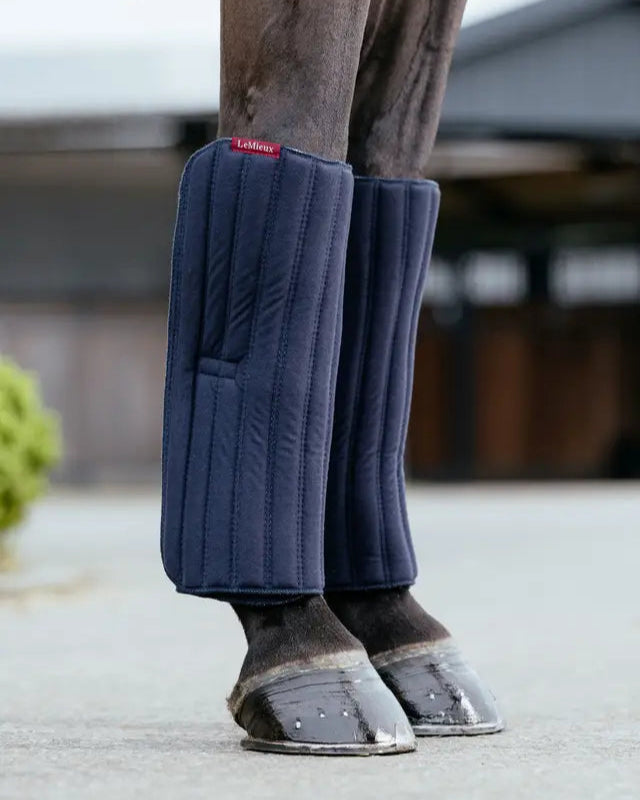 LeMieux Memory Foam Bandage Pads Navy - Horse Leg Protection, Equestrian Support, and Comfort