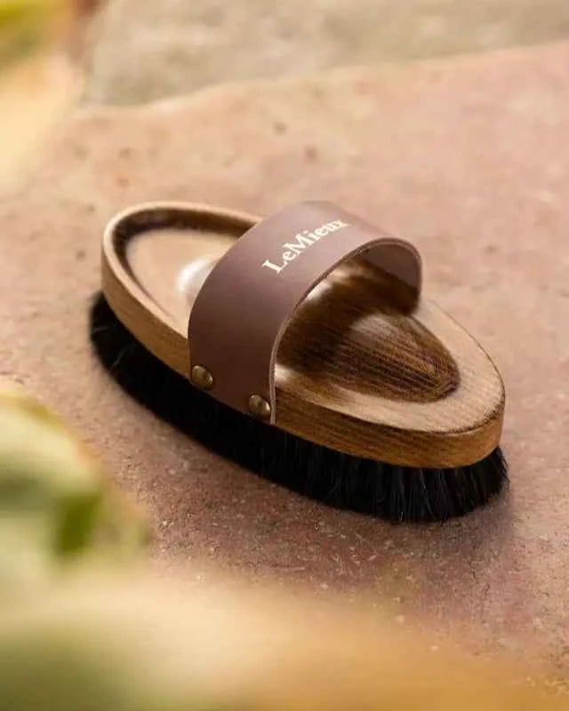 LeMieux Artisan Lambswool Body Brush Brown
