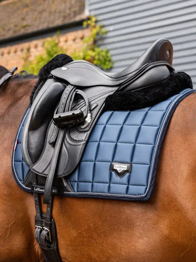 Lemieux Loire Classic Dressage Saddle Pad Atlantic from Equiflair: Stylish Equestrian Comfort