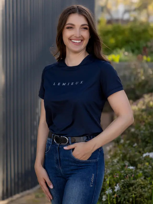 Lemieux Sports T-Shirt Navy for Women | Riding & Equestrian Apparel | Quick-Drying