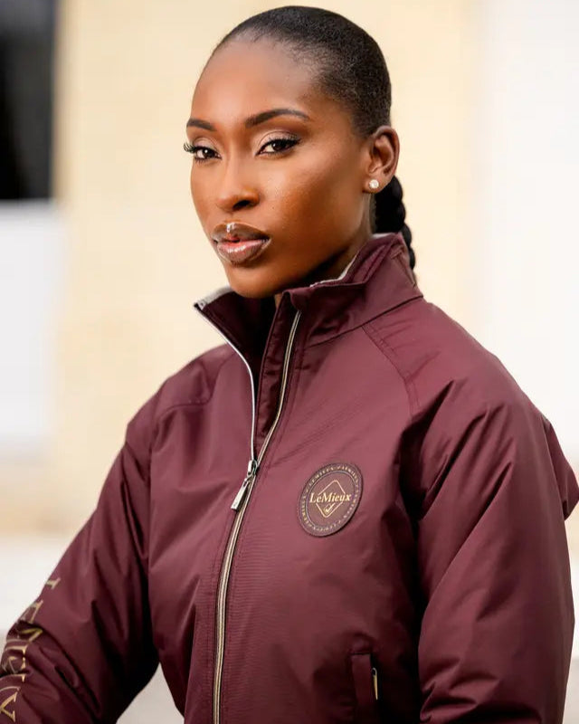 Lemieux Elite Crew Jacket Burgundy - Ladies Waterproof Jacket from Equiflair