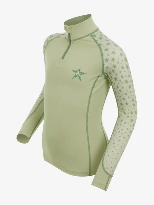 LE MIEUX MINI BASE LAYER FERN: Kids Equestrian Riding Shirt, UV Protection, Moisture-Wicking. Shop Equiflair!
