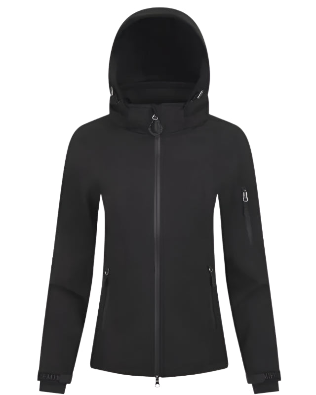 LEMIEUX CELINE Black Soft Shell Jacket - Water Resistant Riding Coat