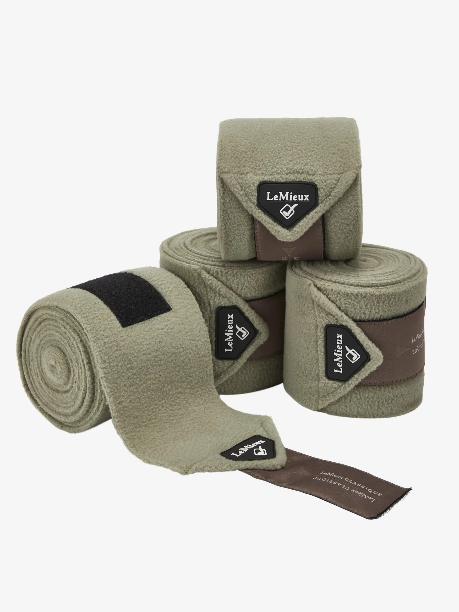 LEMIEUX CLASSIC POLO BANDAGES FERN | Horse Leg Wraps | Fleece Exercise Bandages | Equiflair
