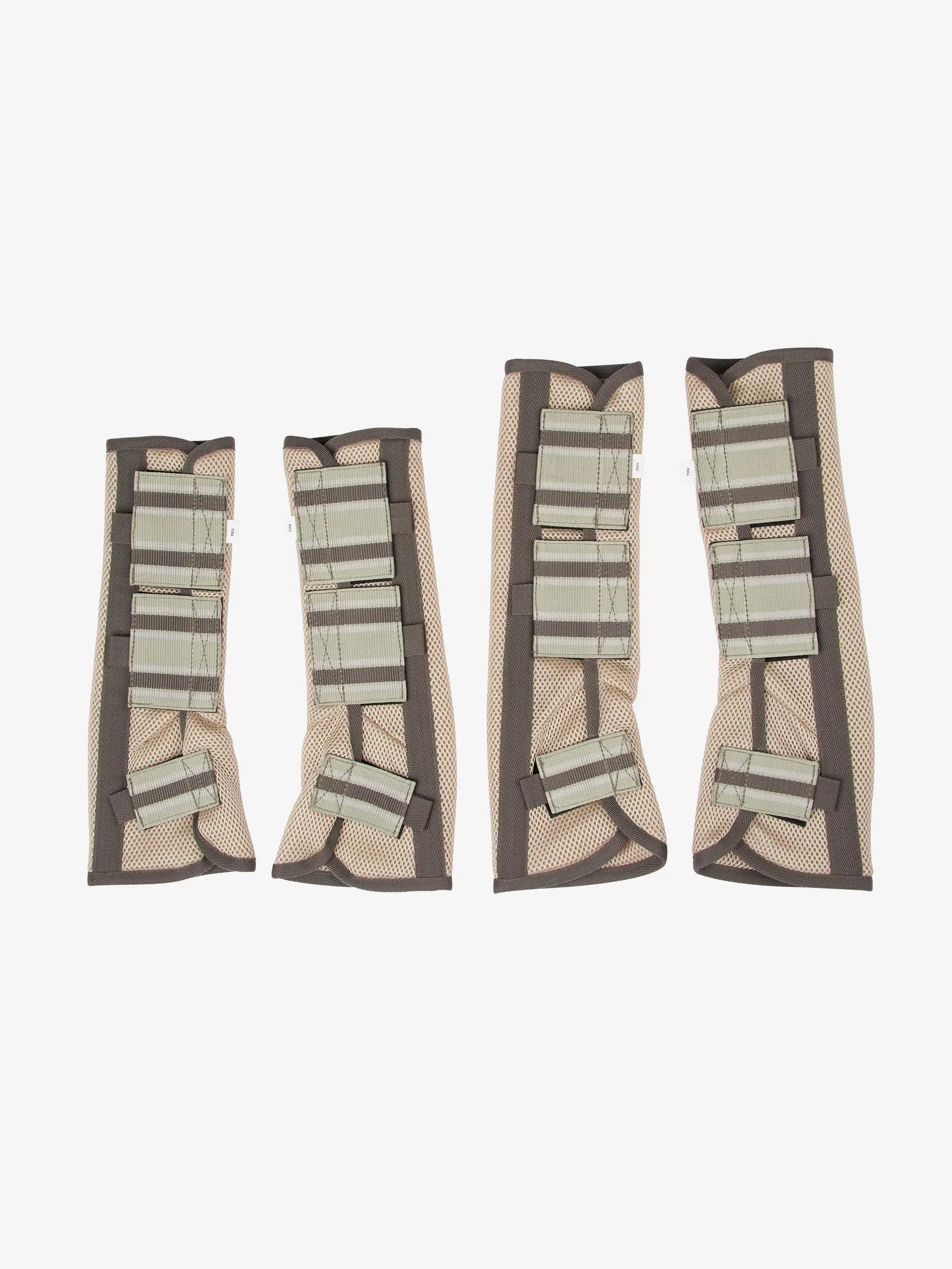 LeMieux Arika Mesh Fly Boots Stone - Horse Fly Protection, Breathable Leg Protection, Set of 4 Front & Hind Boots