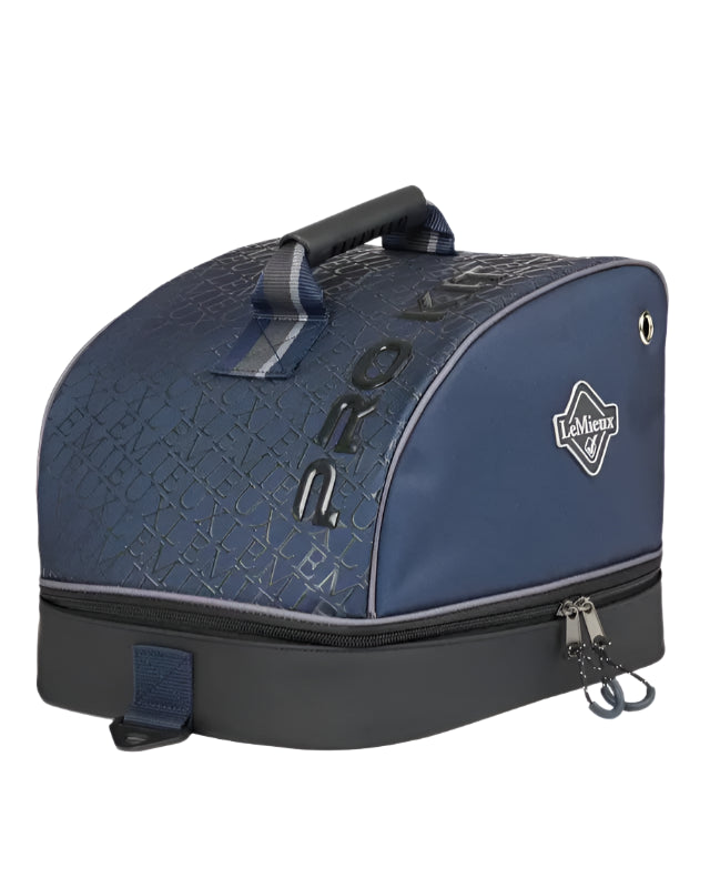 LeMieux Elite Pro Hat Box - Navy Blue, Waterproof Riding Hat Storage Bag, Equiflair