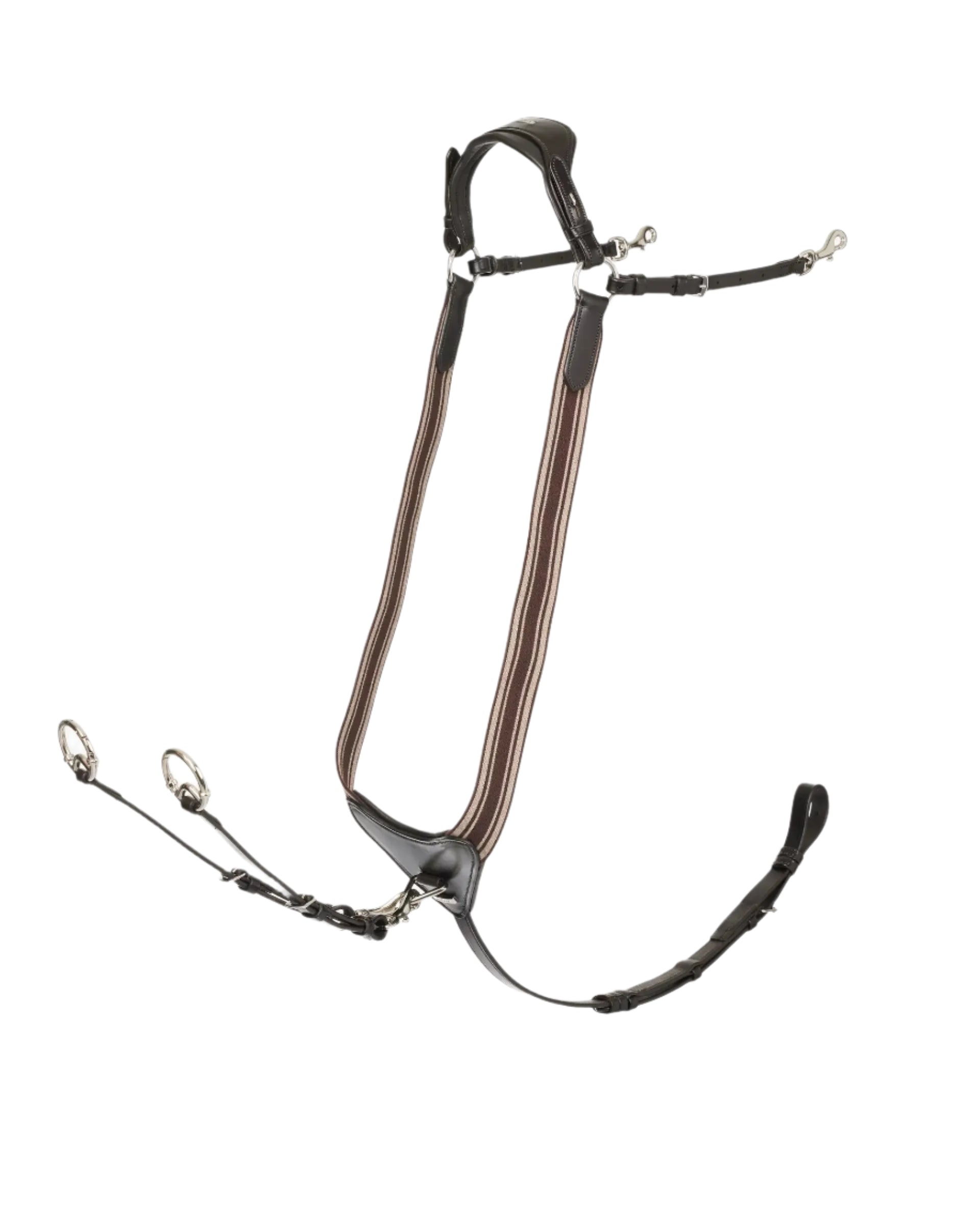 LEMIEUX Arika Elasticated Breastplate - Brown & Silver Horse Tack | Equiflair Saddlery