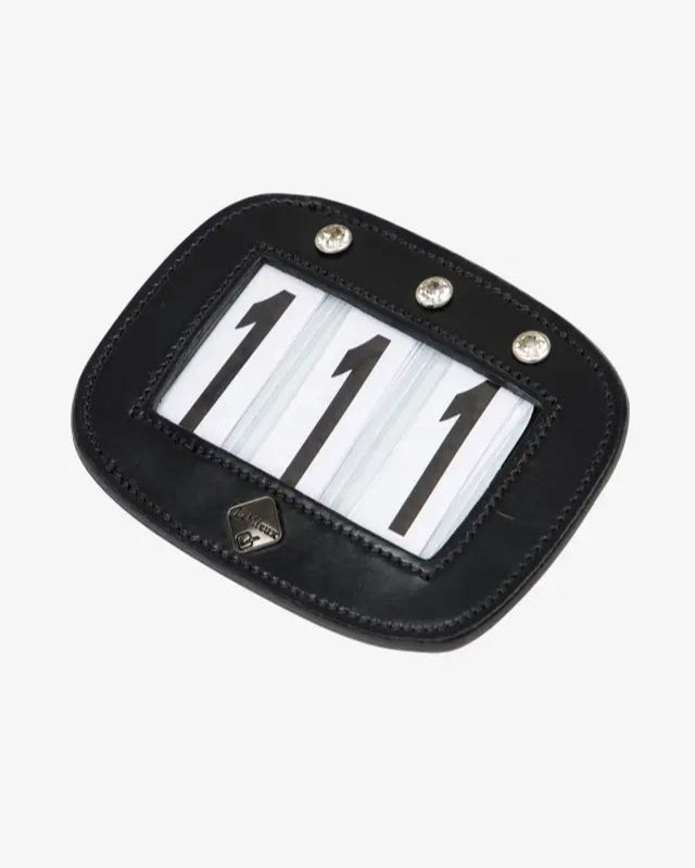 LeMieux Saddle Number Holder Diamante Black: Equestrian Competition Accessory