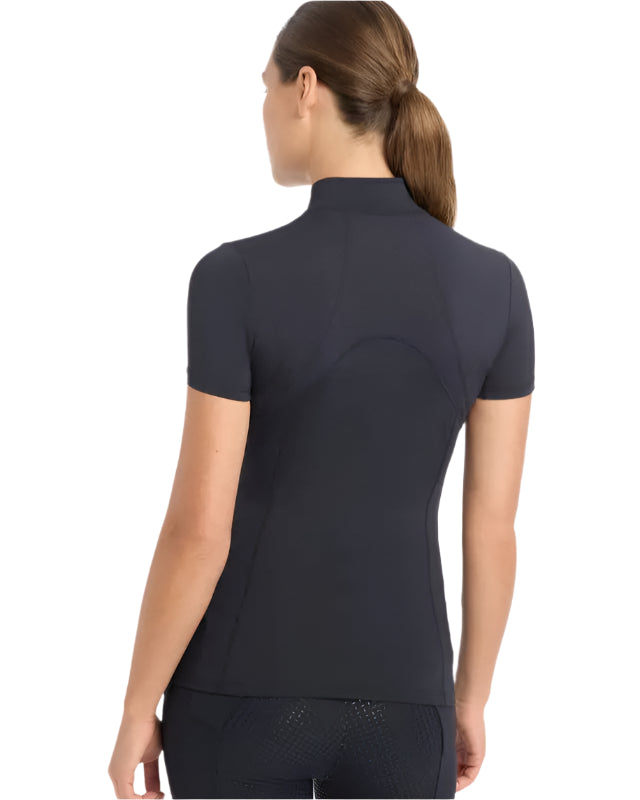 LE MIEUX MIA MESH SHORT SLEEVE BASE LAYER NAVY - UV50+ Sweat Wicking Top