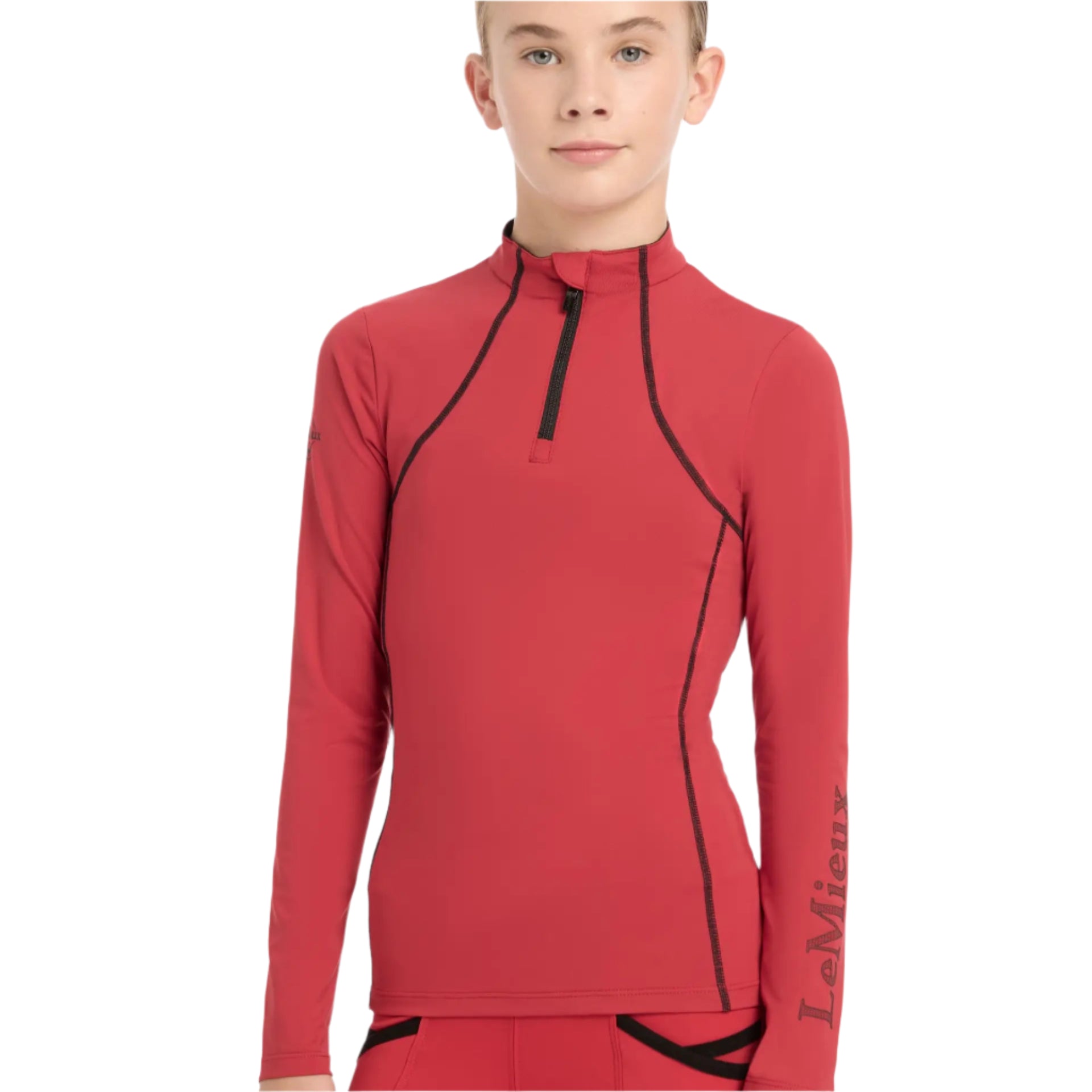 LEMIEUX Young Rider Base Layer Chilli - Performance Riding Apparel for Kids, UV50+ Protection, Stylish Red