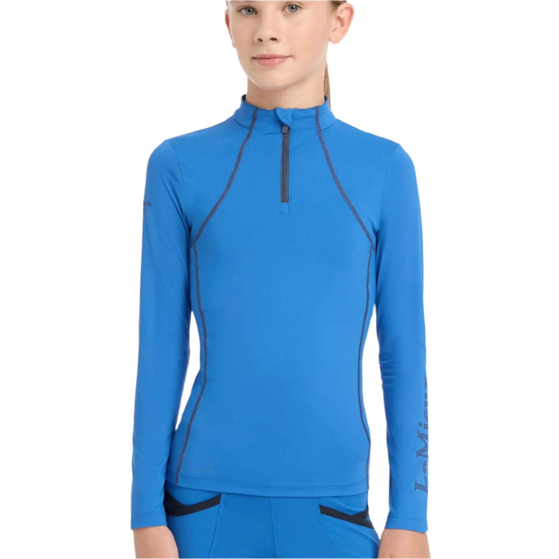 LEMIEUX YOUNG RIDER BENETTON Base Layer: UV50+ Quarter Zip for Horse Riding, Equestrian Performance Top