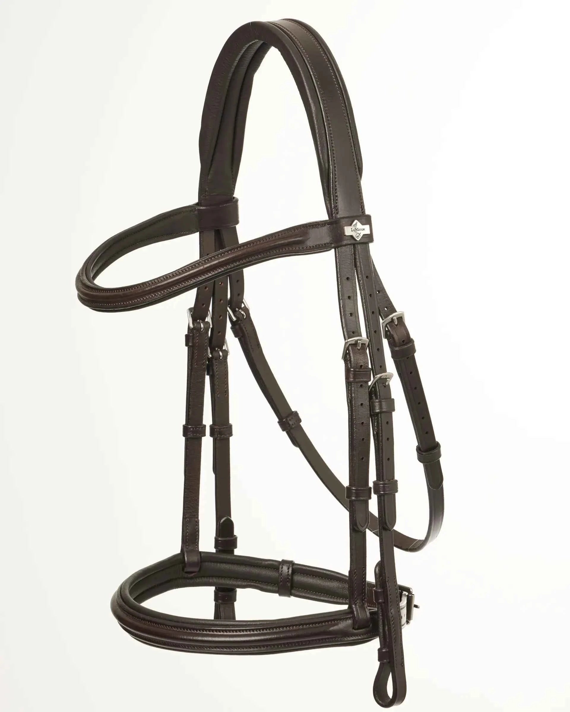 LeMieux Arika Cavesson Bridle Brown/Silver