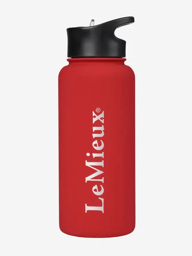 Red LeMieux Water Bottle: Insulated Stainless Steel Drink Bottle for Equestrian & Everyday Hydration - Eco-Friendly and Durable