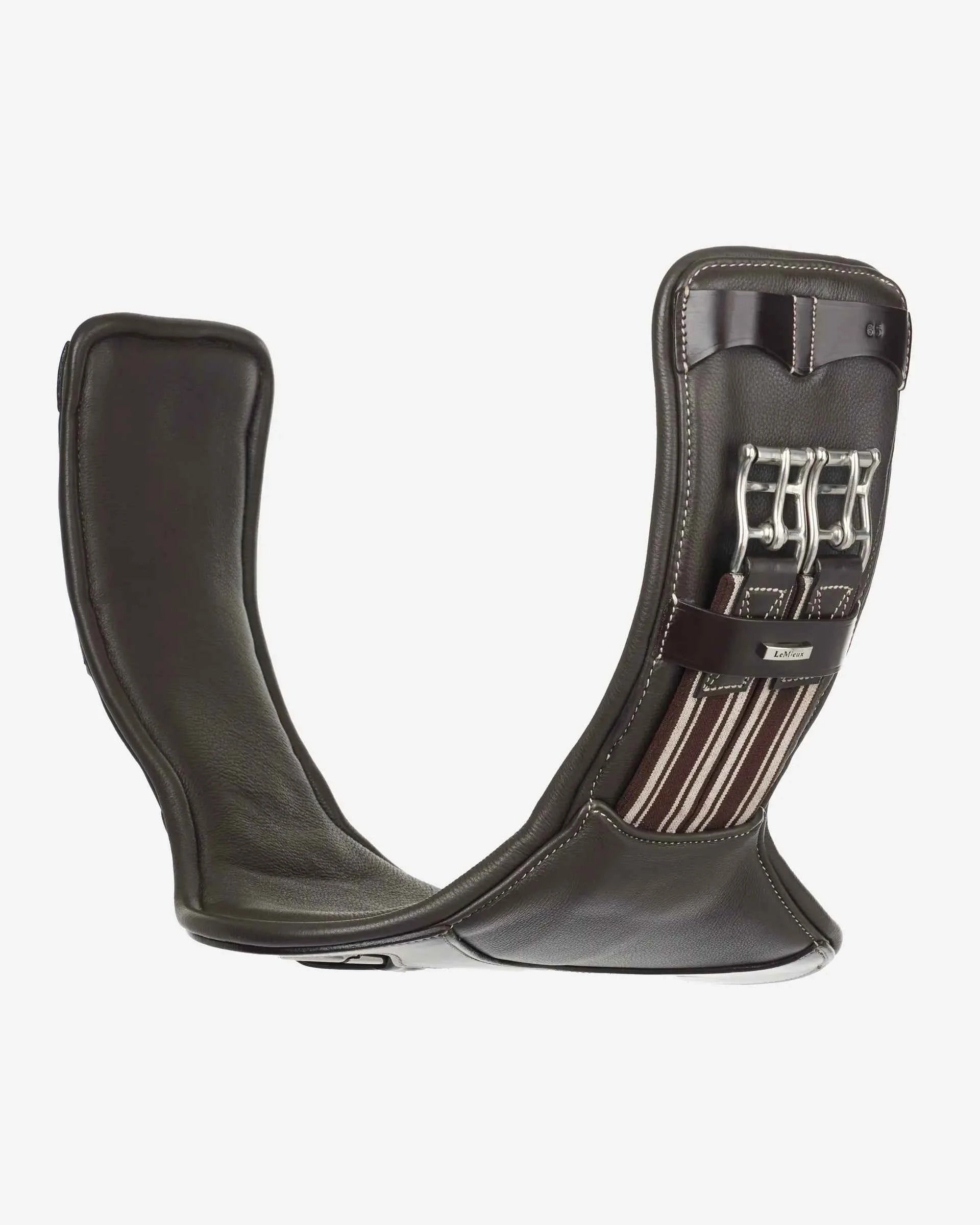 LeMieux Arika Contoured Short Stud Girth Brown