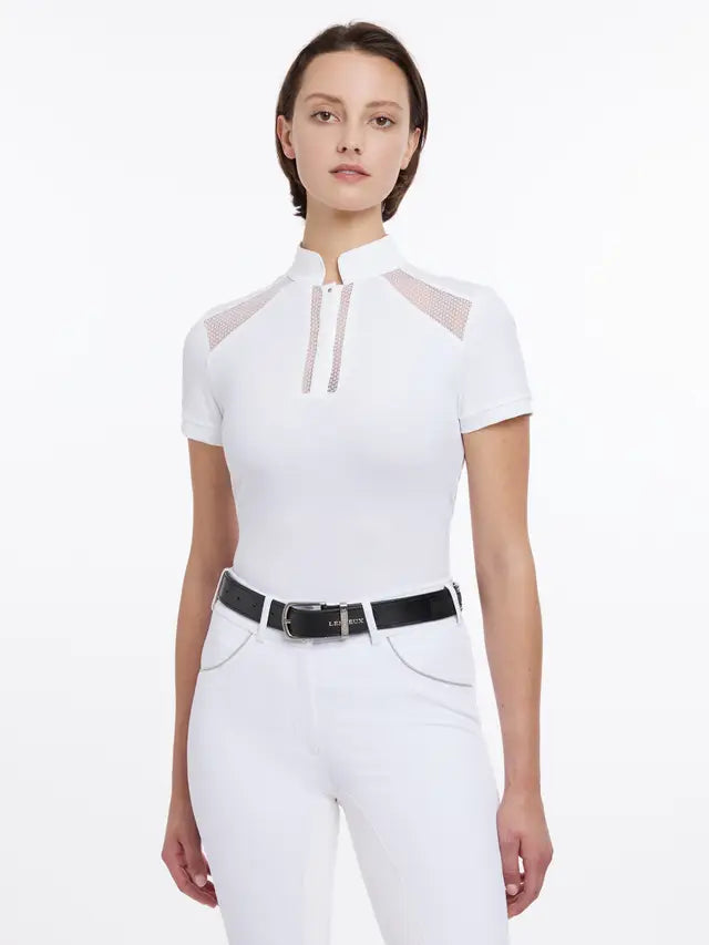 LeMieux Camille Short Sleeve Show Shirt White