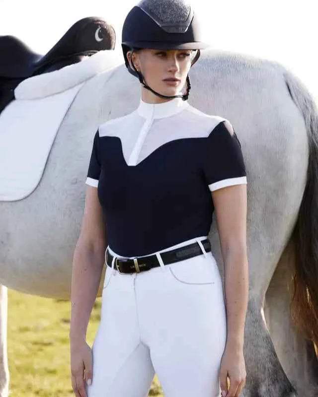 LeMieux Emily Short Sleeve Show Shirt Navy
