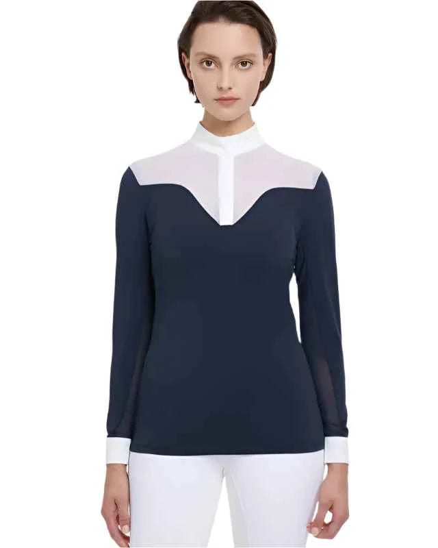 LeMieux Emily Long Sleeve Show Shirt Navy