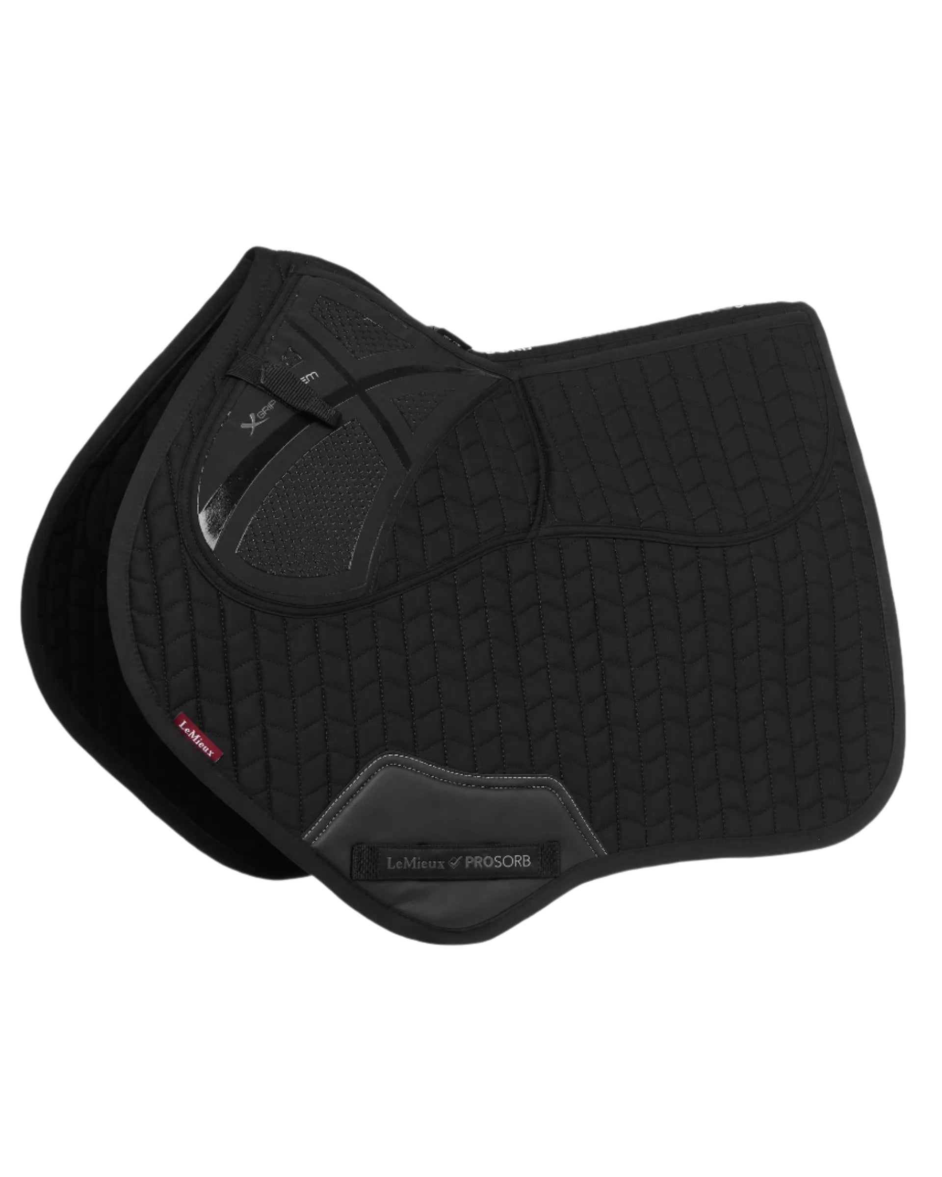 LEMIEUX PROSORB Plain 2 Pocket Close Contact Saddle Pad Black - Equine Comfort & Grip