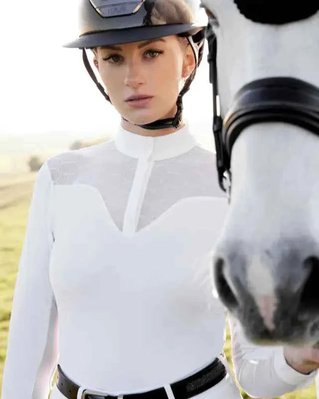 LeMieux Emily Long Sleeve Show Shirt White