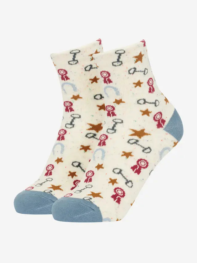 Lemieux Mini Character Kids Socks - 2 Pack Show Pony Equestrian Design. Cute Cotton Pony Socks for Boys and Girls!