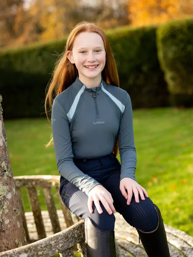 LeMieux Young Rider Mia Mesh Base Layer Petrol