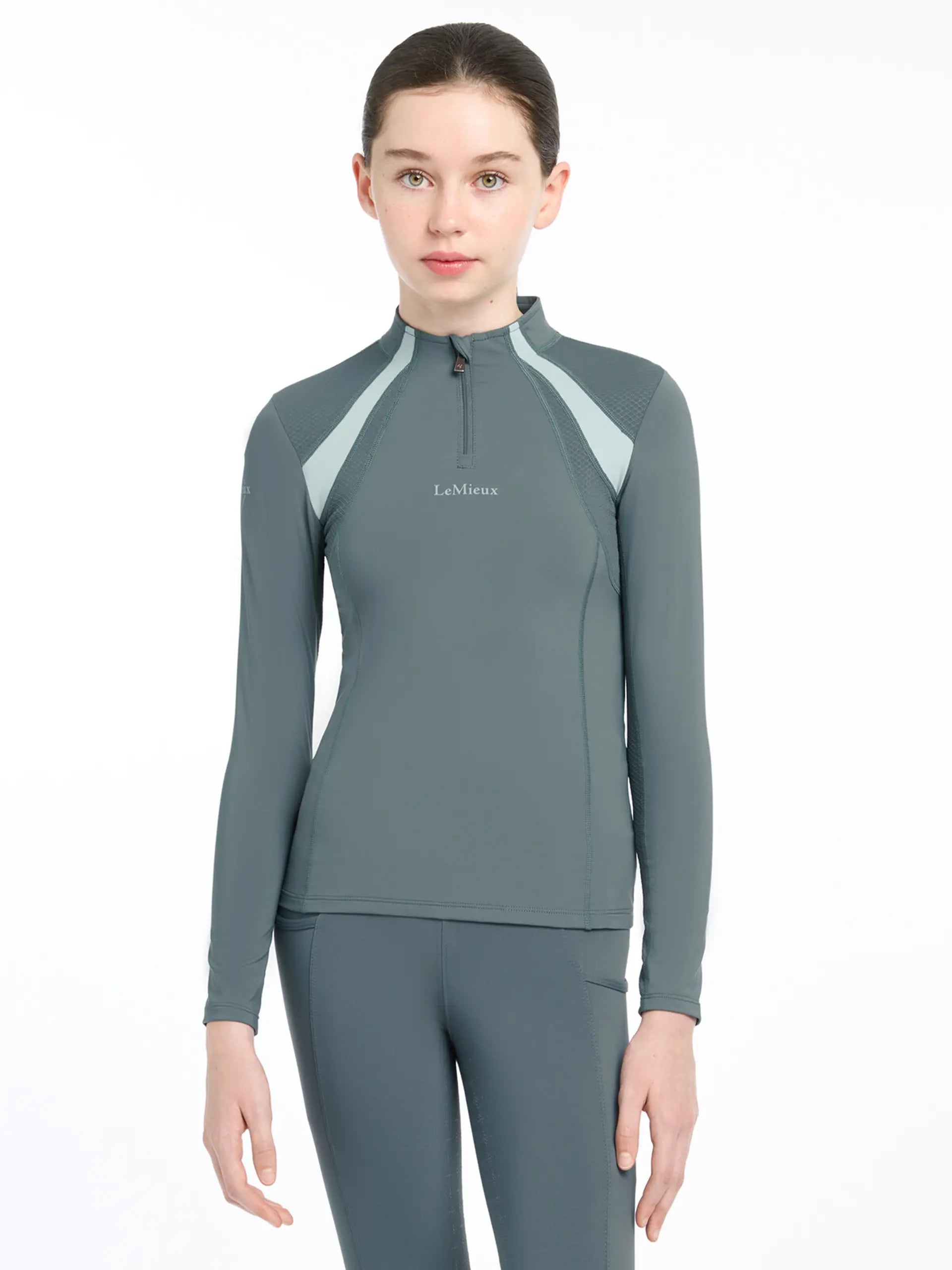 LeMieux Young Rider Mia Mesh Base Layer Petrol
