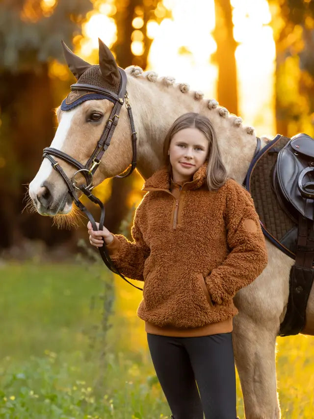 LeMieux Young Rider Tia Teddy Fleece Ginger with Horse - Equestrian Style | Shop Equiflair
