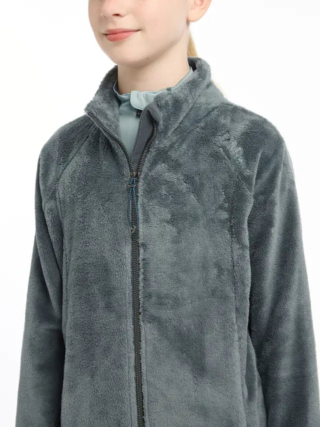 Young Rider LeMieux Libby Fleece Jacket Petrol - Cozy Kids Equestrian Clothing