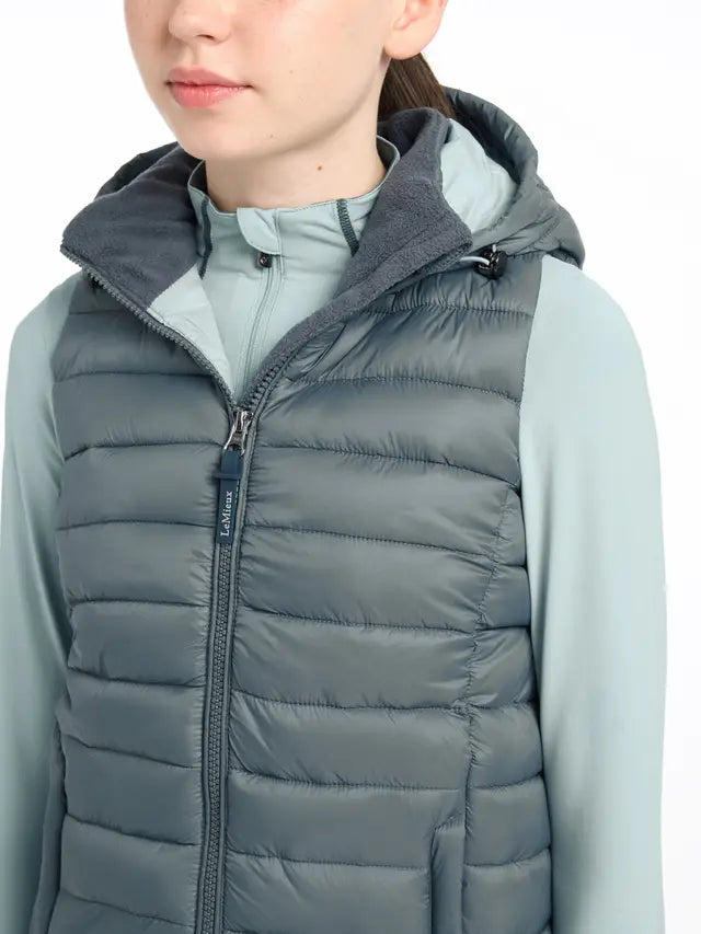 LeMieux Young Rider Milly Puffer Gilet in Petrol - Lightweight Horse Riding Vest for Girls Equestrian Apparel