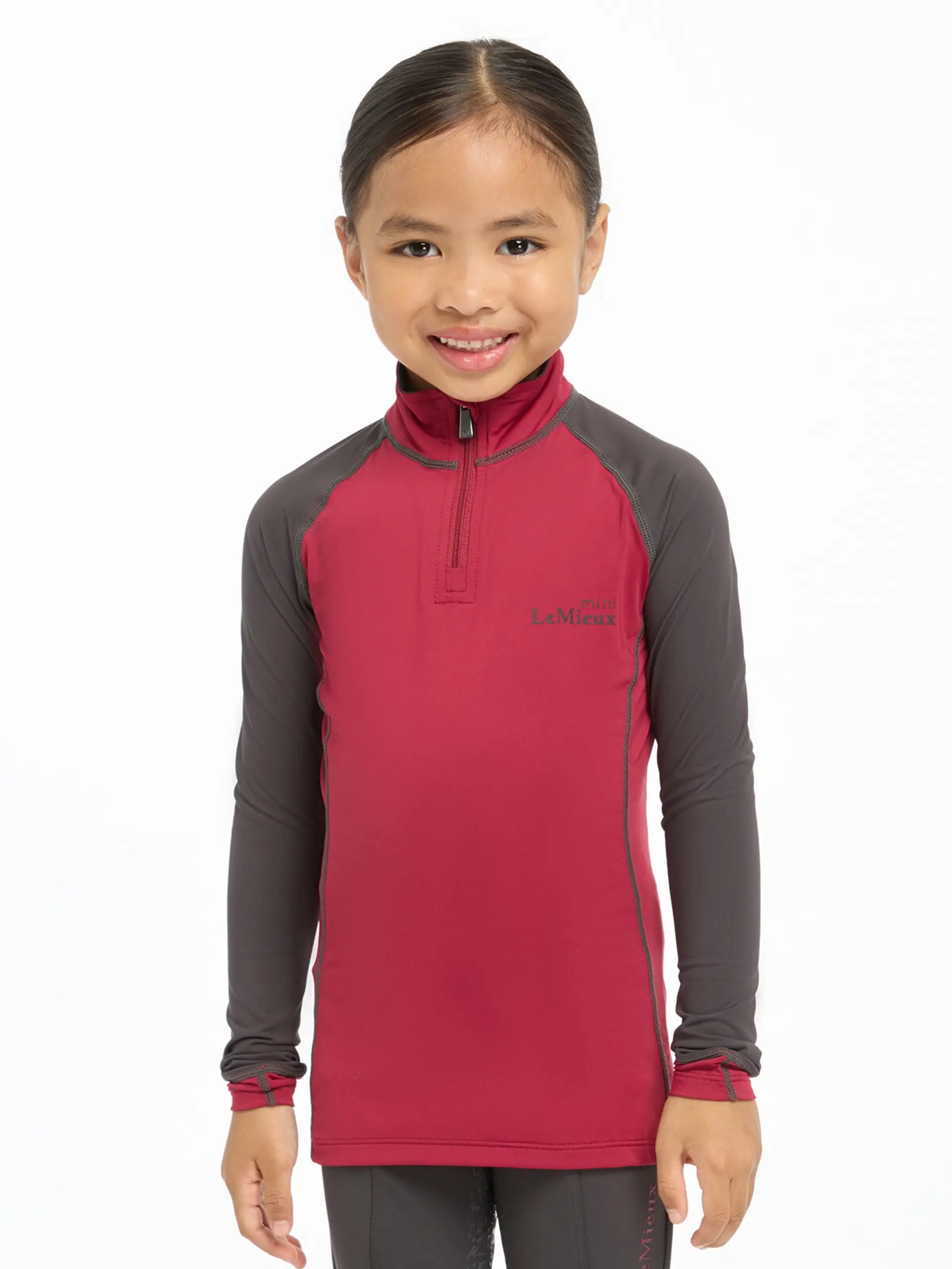 LeMieux Mini Base Layer Ember - Kids Equestrian Riding Shirt, Comfortable & Breathable