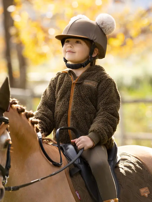 LEMIEUX MINI TEAGAN FLEECE ALPINE Jacket: Girl horse riding. Kids equestrian apparel by Equiflair.
