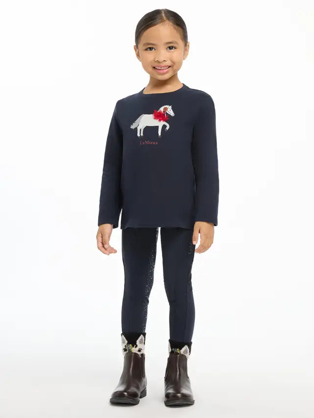 LeMieux Mini Jessie Long Sleeve Top Navy