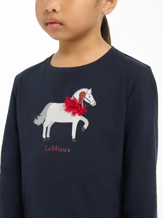LeMieux Mini Jessie Long Sleeve Top Navy
