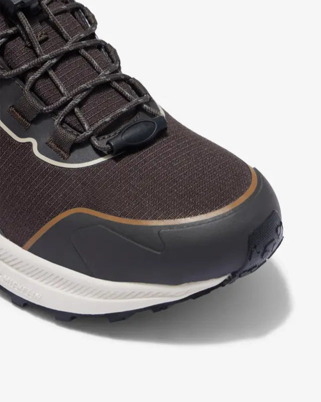 LEMIEUX TRAX 2.0 Waterproof Trainers - Cinder Color. Equestrian, Waterproof, and All-Terrain shoe. Close-up of the shoe.