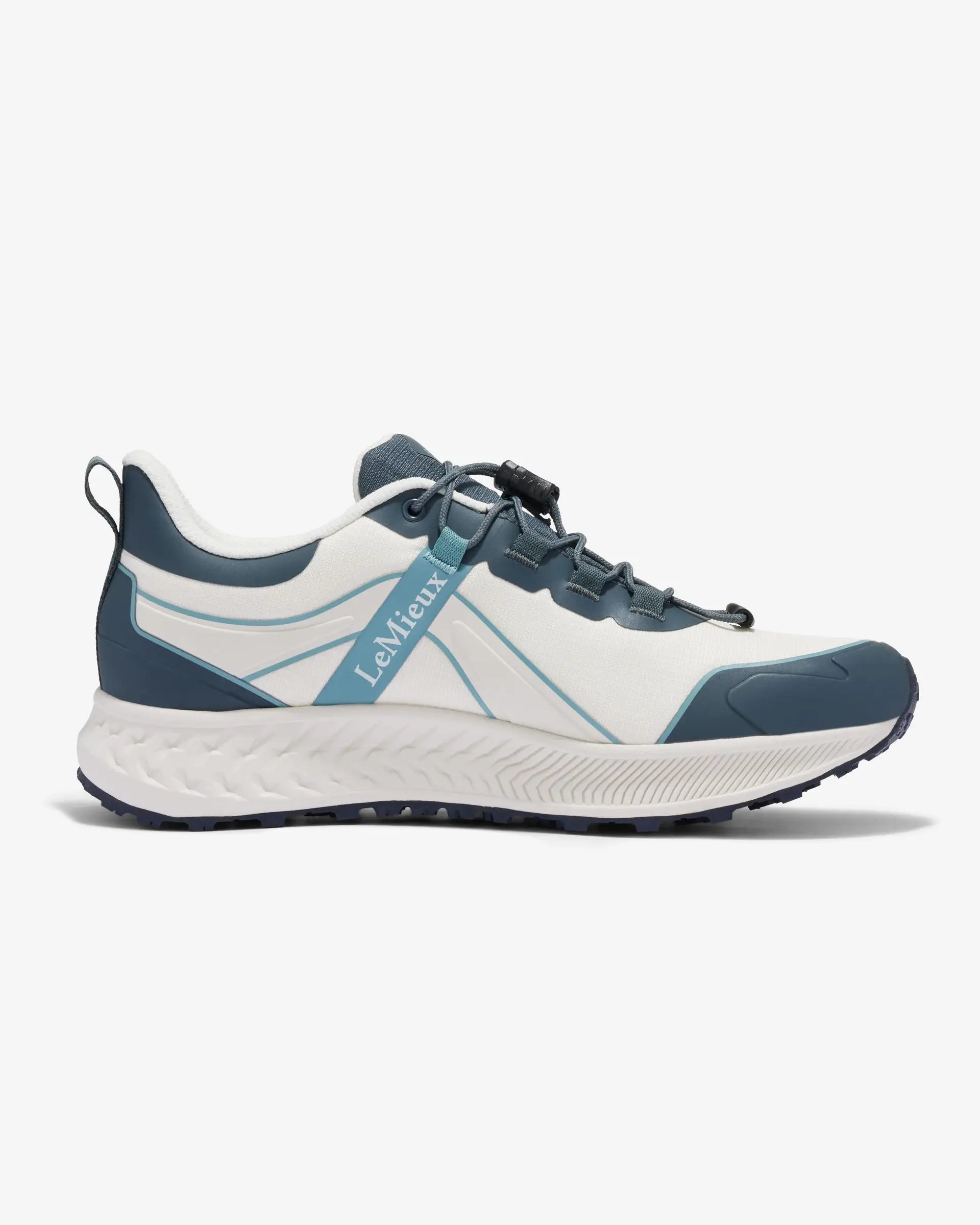 LEMIEUX TRAX 2.0 Waterproof Trainers - Petrol/Ecru. Equestrian outdoor footwear by Equiflair. Durable & comfortable running shoes.