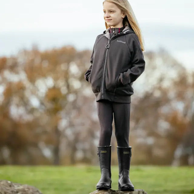 LEMIEUX Young Rider Black Wellies - Children's Equestrian Wellington Boots