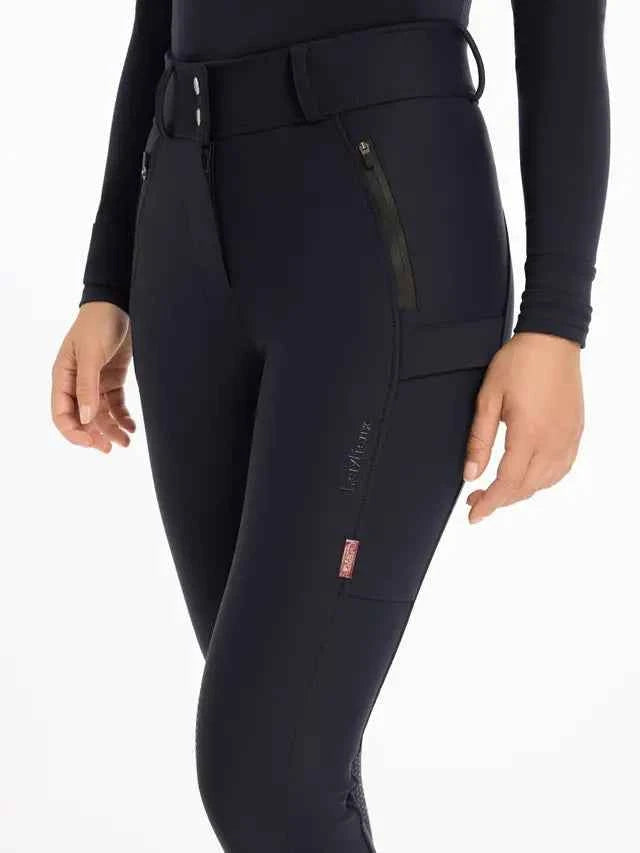 LeMieux Drytex Waterproof Breeches Knee Grip Navy