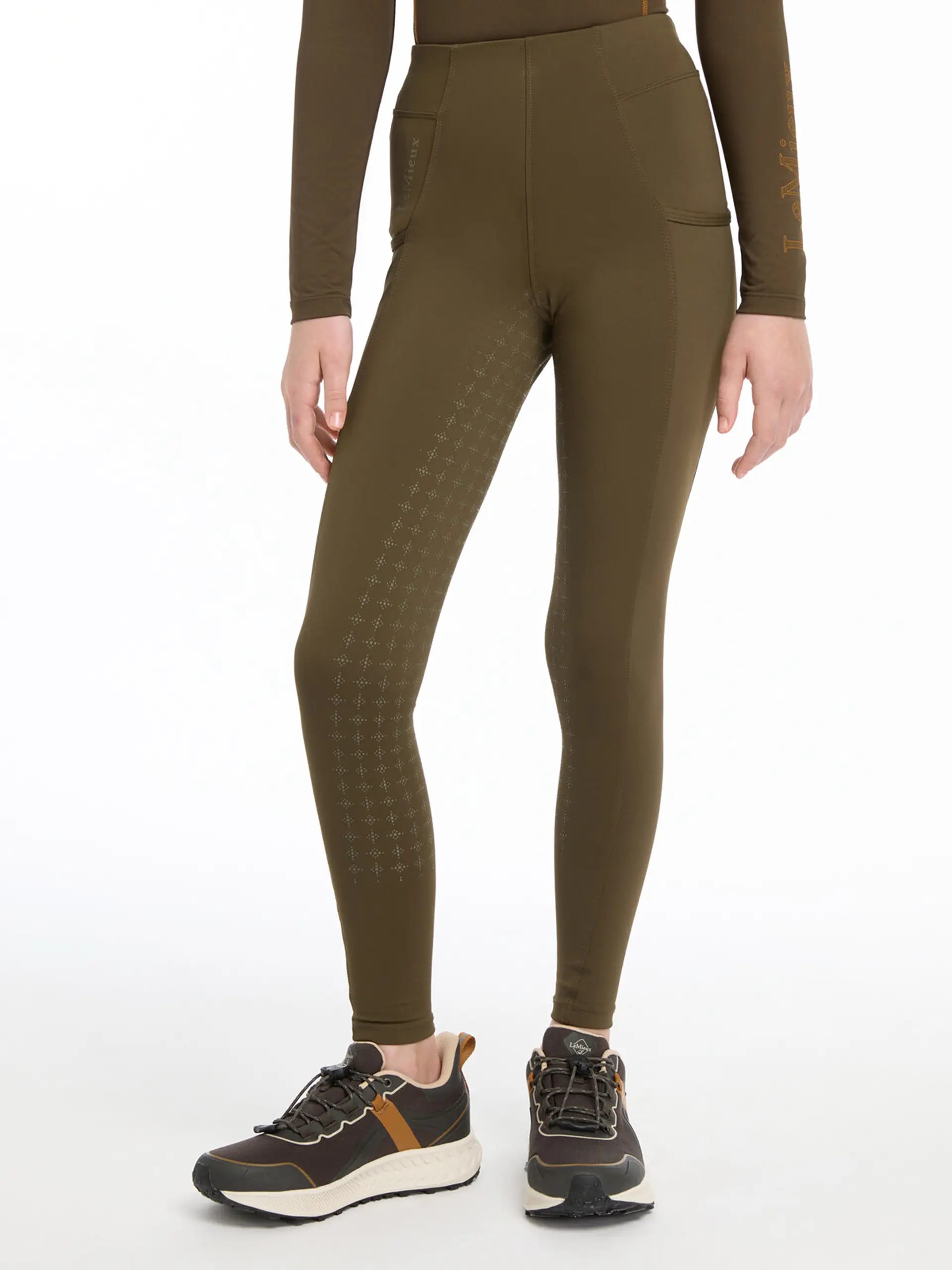 LEMIEUX Young Rider Orla Alpine Pants: Technical Equestrian Riding Leggings for Kids with Full Seat Grip.