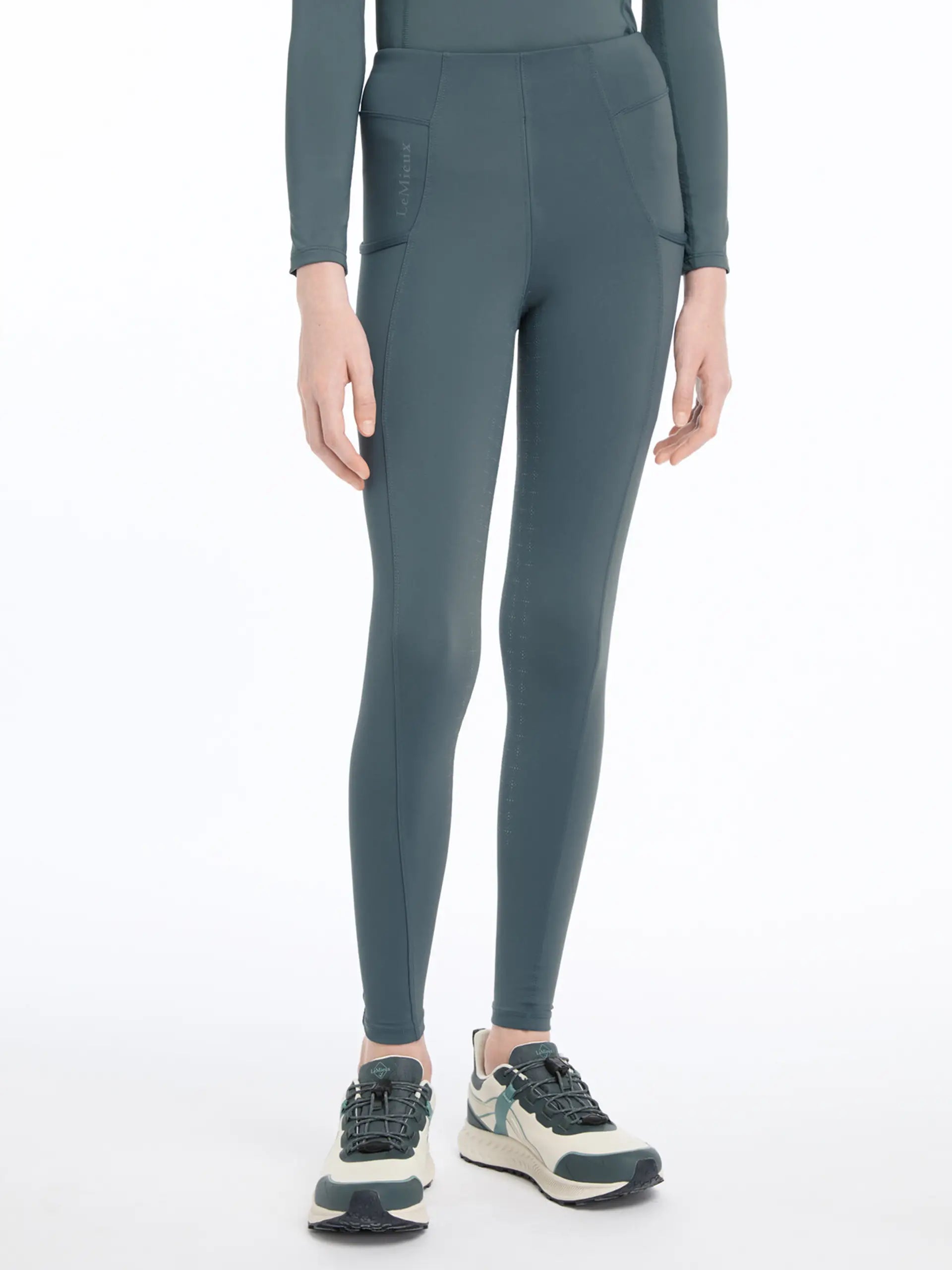 LEMIEUX YOUNG RIDER ORLA Riding Leggings - Petrol Color - Youth Equestrian Apparel