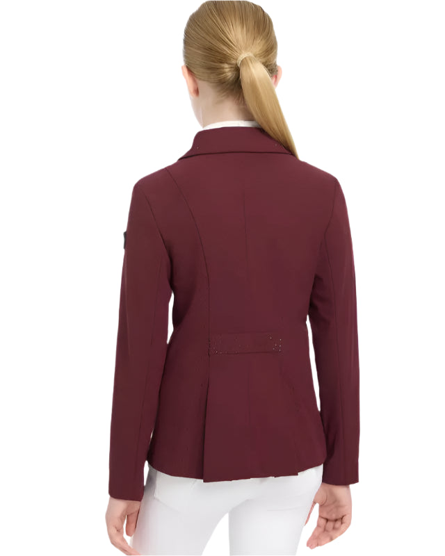 LeMieux Junior Pro Show Jacket Burgundy - Equestrian Competition Jacket for Young Riders