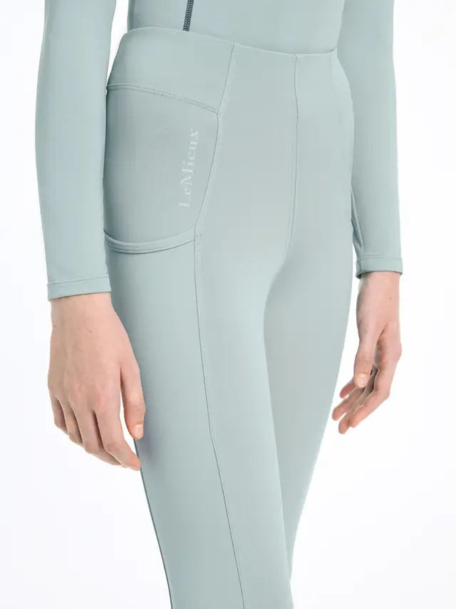 Lemieux Young Rider Orla Glacier Riding Leggings: Equestrian Active Wear with Pockets - Comfort & Performance.