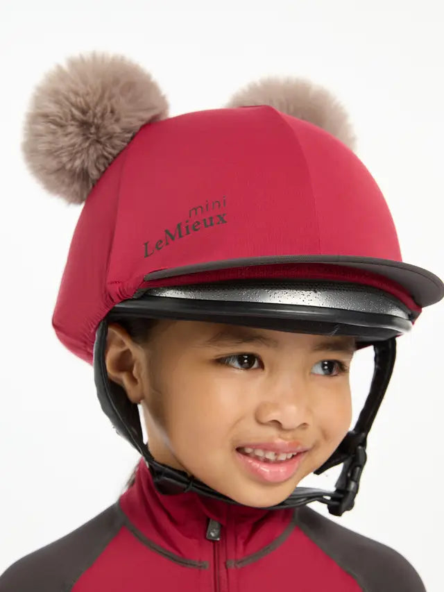 LeMieux Mini Double Pom Hat Silk Ember
