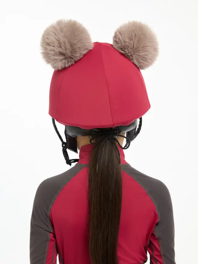 LeMieux Mini Double Pom Hat Silk Ember