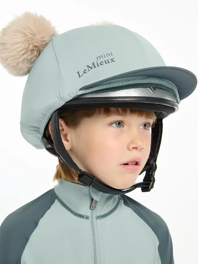 LeMieux Mini Double Pom Hat Silk Glacier
