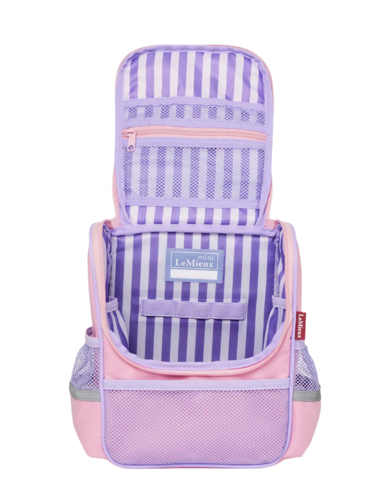 LeMieux Mini Unicorn Backpack Open | Character Backpack for Kids | Zipped Compartment, Mesh Pockets